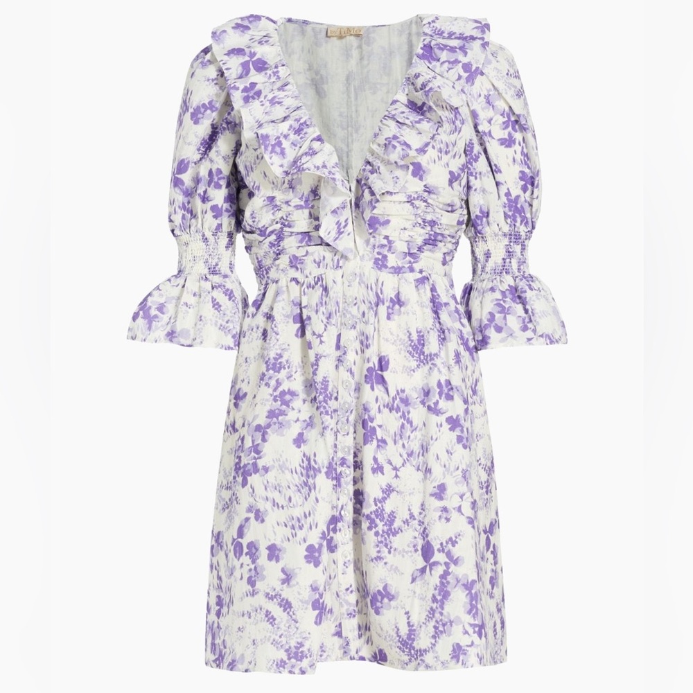 byTiMo floral linen and cotton minidress, size Small